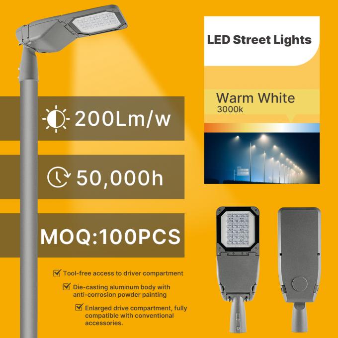 SMD3030 High Lumen AC LED Street Light 50W 70W Sistema de controlo de luz 1